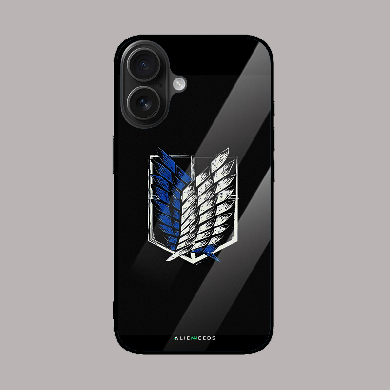 Wings of Freedom black shades protective case – anime phone cover.