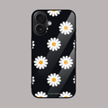 Daisies flower glass phone case – floral design by alienneeds.