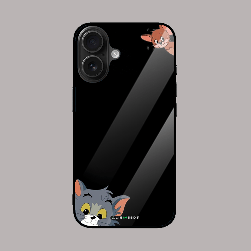 Tom and Jerry corner design protective phone cover by alienneeds.