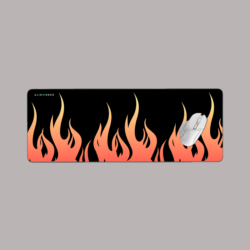 Flames Pattern Desk Mat