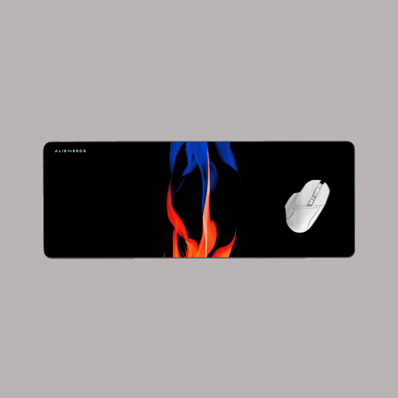Red and Blue Flames Desk Mat