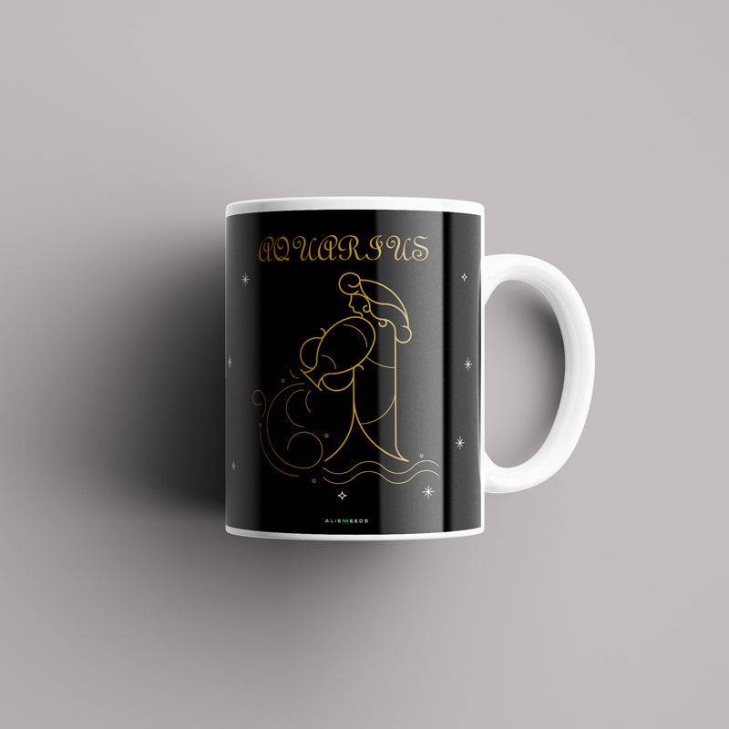 Aquarius Unique Vision Zodiac Mug – Alienneeds Custom Astrology Mug