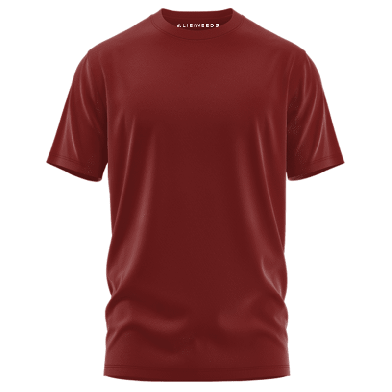 Brick Red Unisex Basic T-shirt - Alienneeds.in