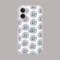 Asteraceae pattern botanical clear silicone case – natural mobile cover.