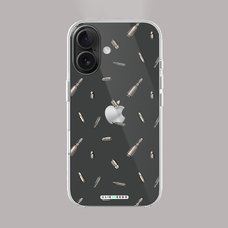 Bullet bold clear silicone mobile phone cover – edgy design.
