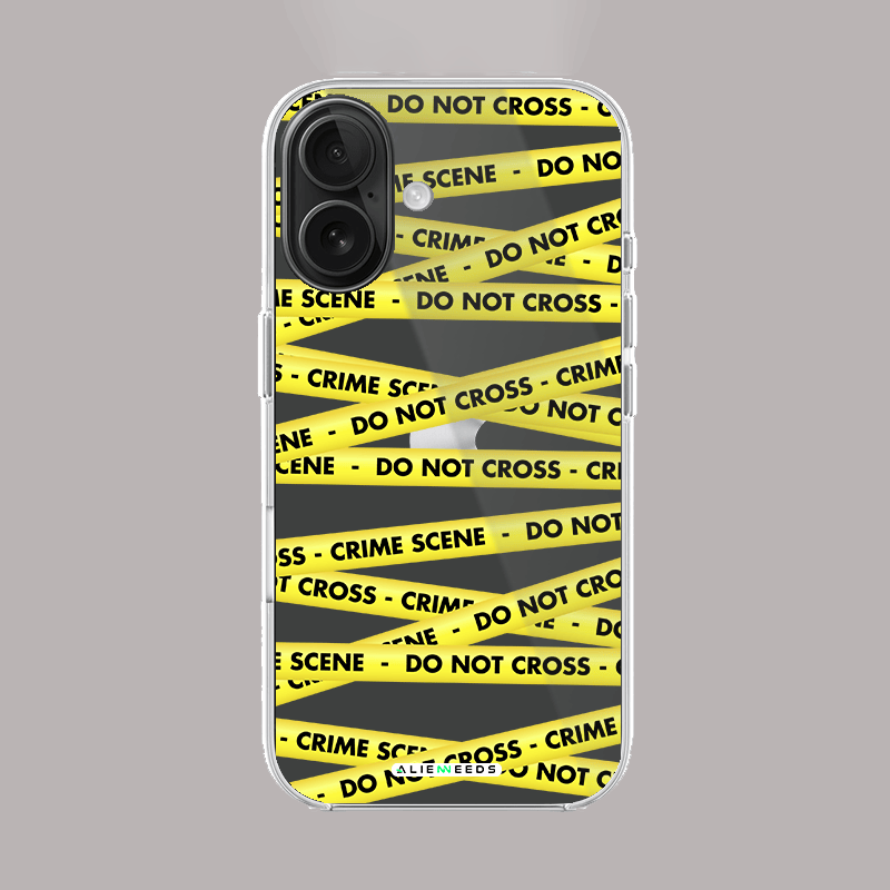 Crime scene do not cross warning clear silicone by alienneeds.