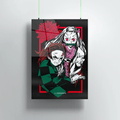 For Size 11.7 x 15.7 inches: Demon Slayer Nezuko Kamado & Tanjiro Kamado Metal Poster - Large 11.7 x 15.7 Inches - Premium Anime Wall Art.
For Size 8 x 11.7 inches: Demon Slayer Nezuko Kamado & Tanjiro Kamado Metal Poster - Standard 8 x 11.7 Inches - Anime Collectible Decor.