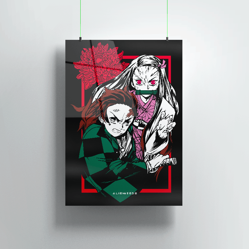 For Size 11.7 x 15.7 inches: Demon Slayer Nezuko Kamado & Tanjiro Kamado Metal Poster - Large 11.7 x 15.7 Inches - Premium Anime Wall Art.
For Size 8 x 11.7 inches: Demon Slayer Nezuko Kamado & Tanjiro Kamado Metal Poster - Standard 8 x 11.7 Inches - Anime Collectible Decor.