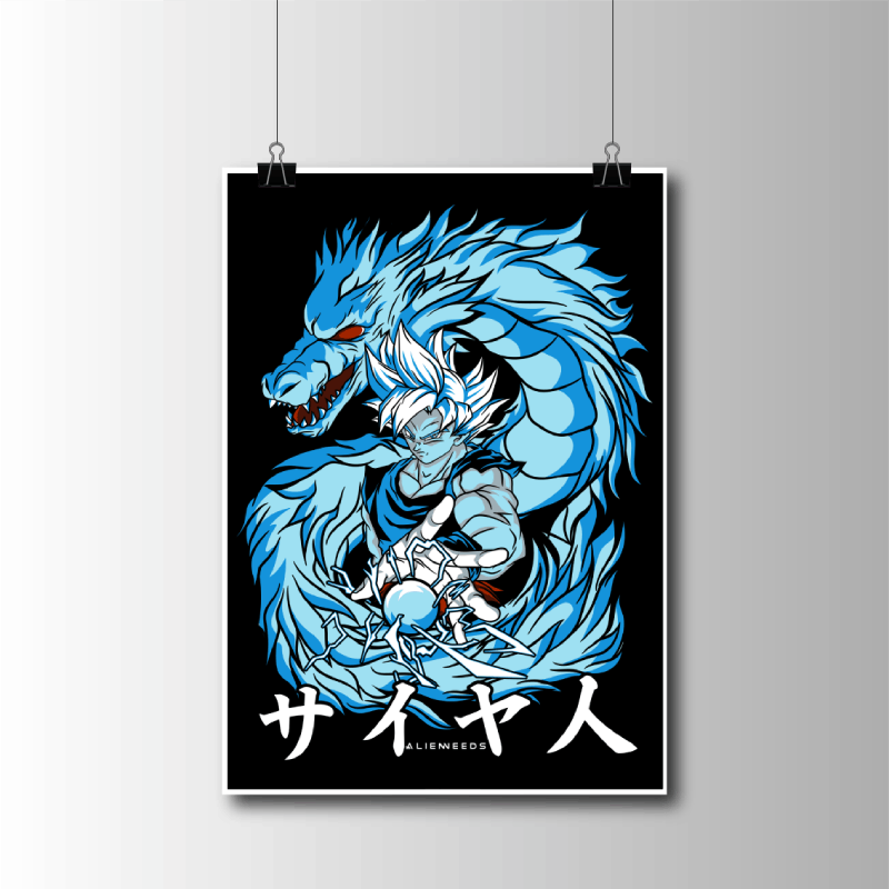 Goku Super Saiyan Blue – Limitless Power Poster - Alienneeds.in