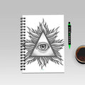 Illuminati Eye Art A5 Wiro Notebook - Alienneeds.in