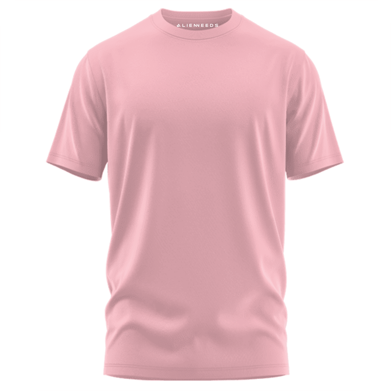 Light Pink Unisex Basic T-shirt - Alienneeds.in