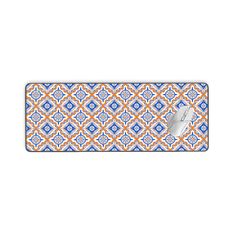 Moroccan Tile Pattern Desk Mat - Alienneeds.in