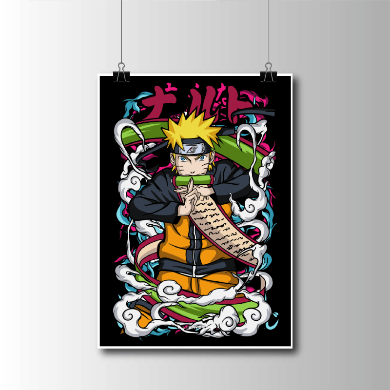Naruto Uzumaki – Vibrant Spirit Poster - Alienneeds.in