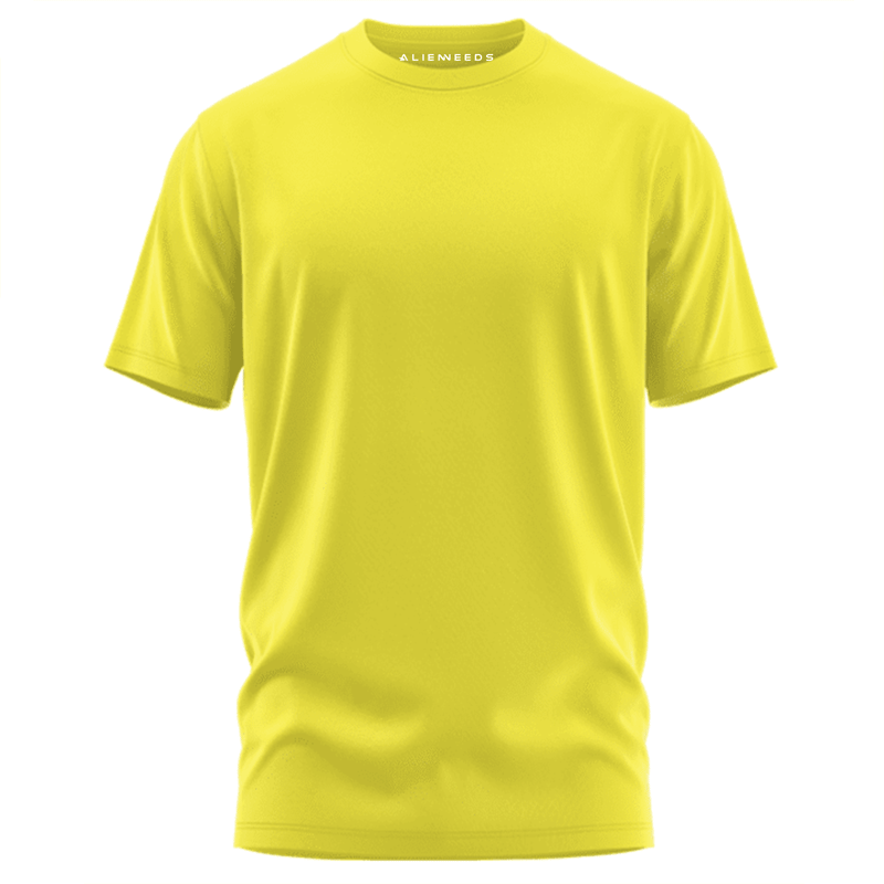 New Yellow Unisex Basic T-shirt - Alienneeds.in