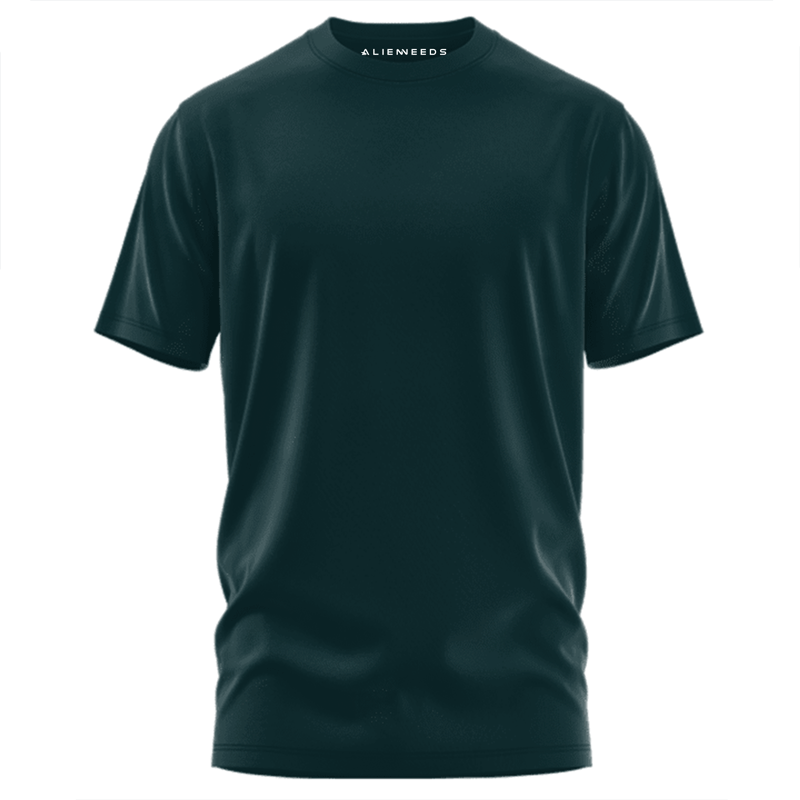 Petrol Blue Unisex Basic T-shirt - Alienneeds.in