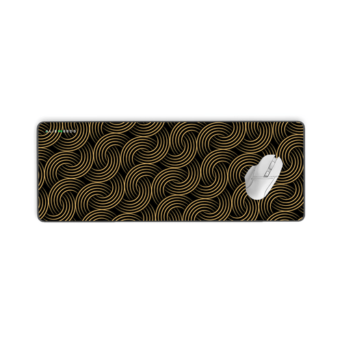 Abstract Golden Line Desk Mat & Gaming Pad - Alienneeds.in