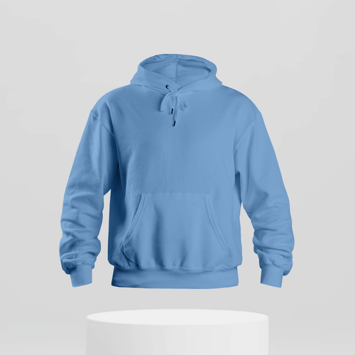 Baby Blue Unisex Basic Hoodie – Soft, comfortable hoodie for men and women in light blue color.