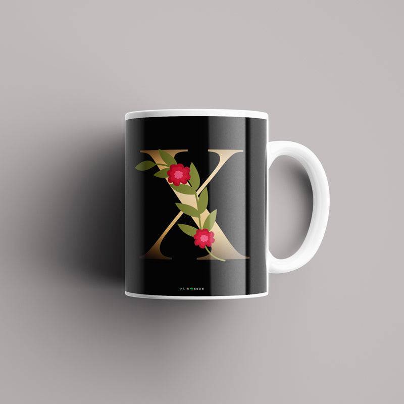 Aesthetic Black Alphabets Mug - Alienneeds.in