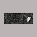Black and White Topography Desk Mat - Alienneeds.in
