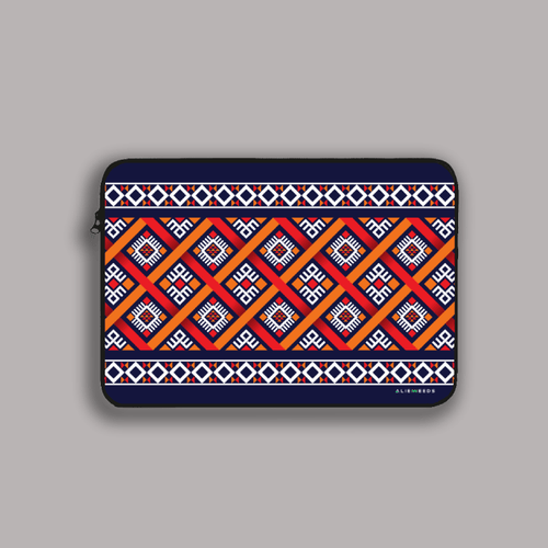 Blue and Orange Laptop sleeve - Alienneeds.in