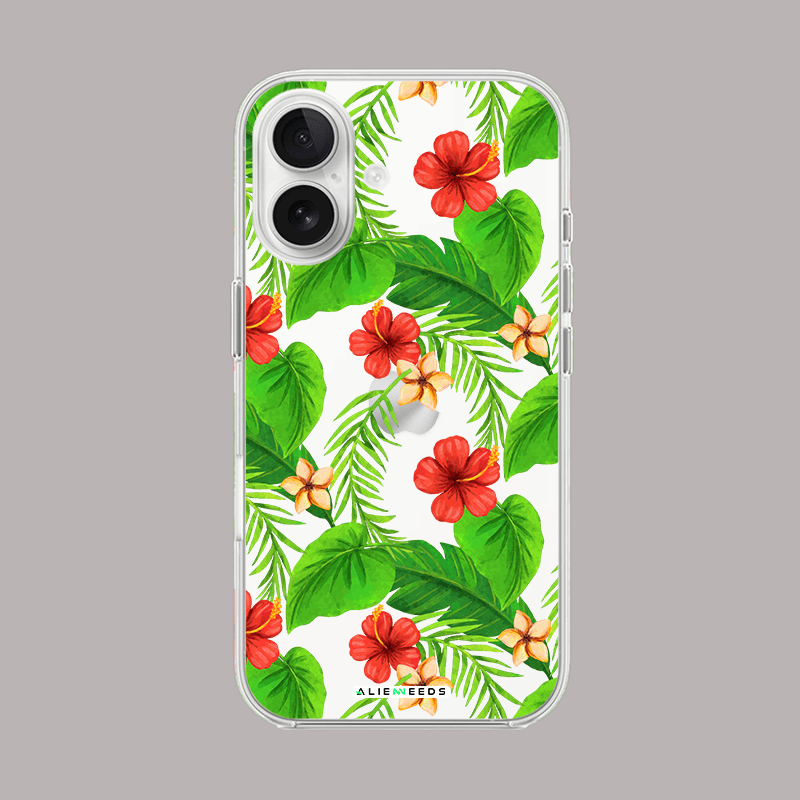 Hawaiian bloom paradise tropical clear silicone case by alienneeds – exotic phone cover.