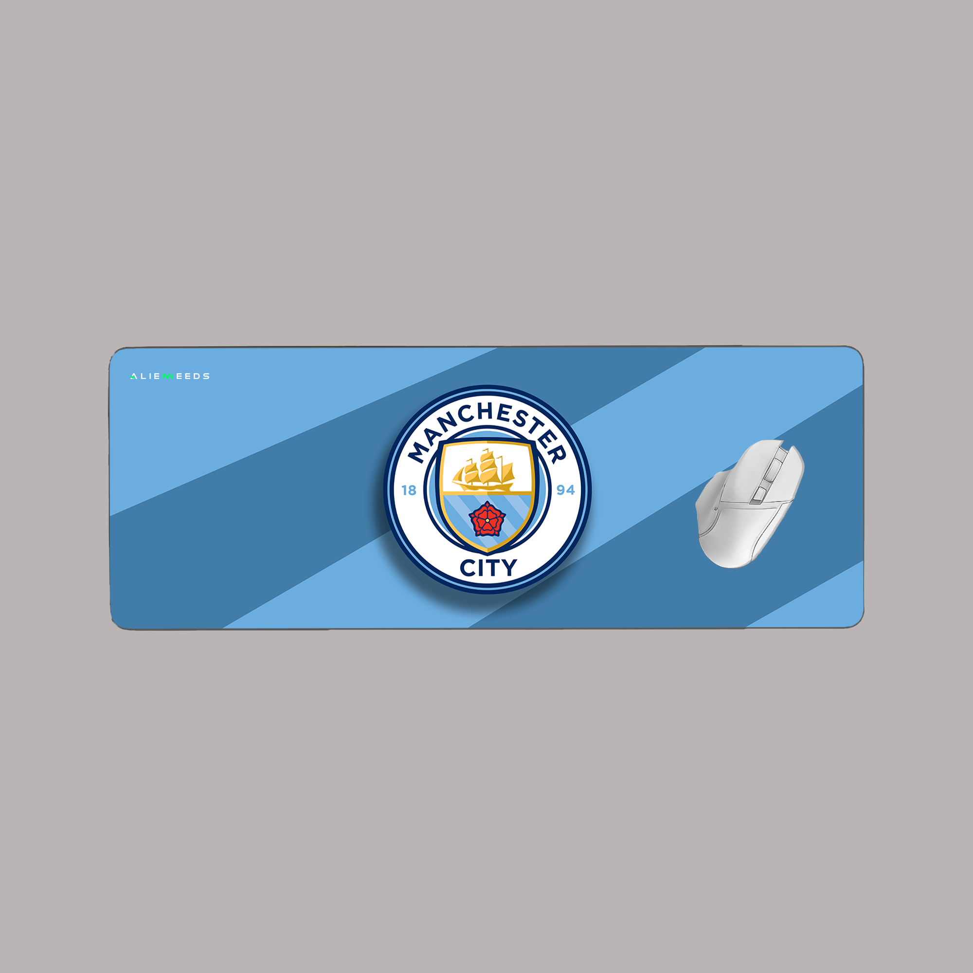 Manchester City FC Logo Desk Mat & Gaming Pad - Alienneeds.in