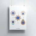 Evil 5 Pattern Premium Metal Poster Wall Art - Alienneeds.in