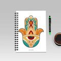 Evil Eye Hamsa A5 Wiro Notebook - Alienneeds.in