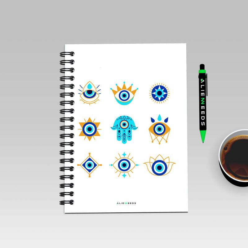 Evil Pattern 6 A5 Wiro Notebook - Alienneeds.in