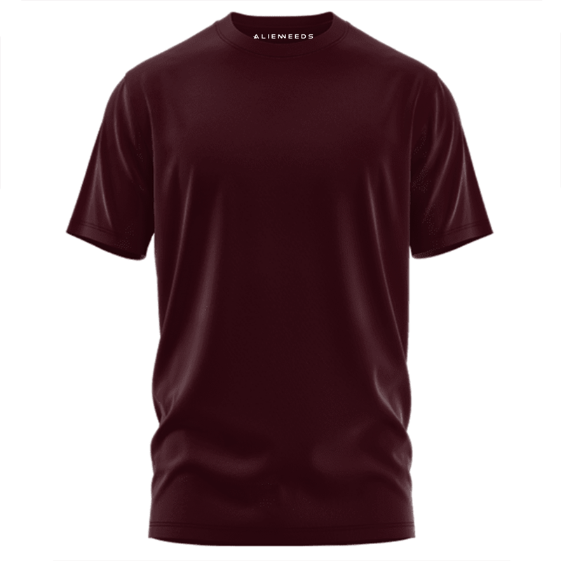 Maroon Unisex Basic T-shirt - Alienneeds.in