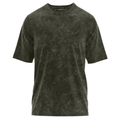 Olive Green Oversized T-shirt with Acid-Wash Finish (Unisex) - Alienneeds.in