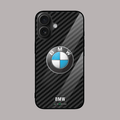 BMW Carbon Fiber Logo Mobile Phone Glass Case