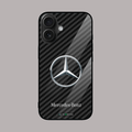 Mercedes-Benz Carbon Fiber Logo Mobile Phone Glass Case