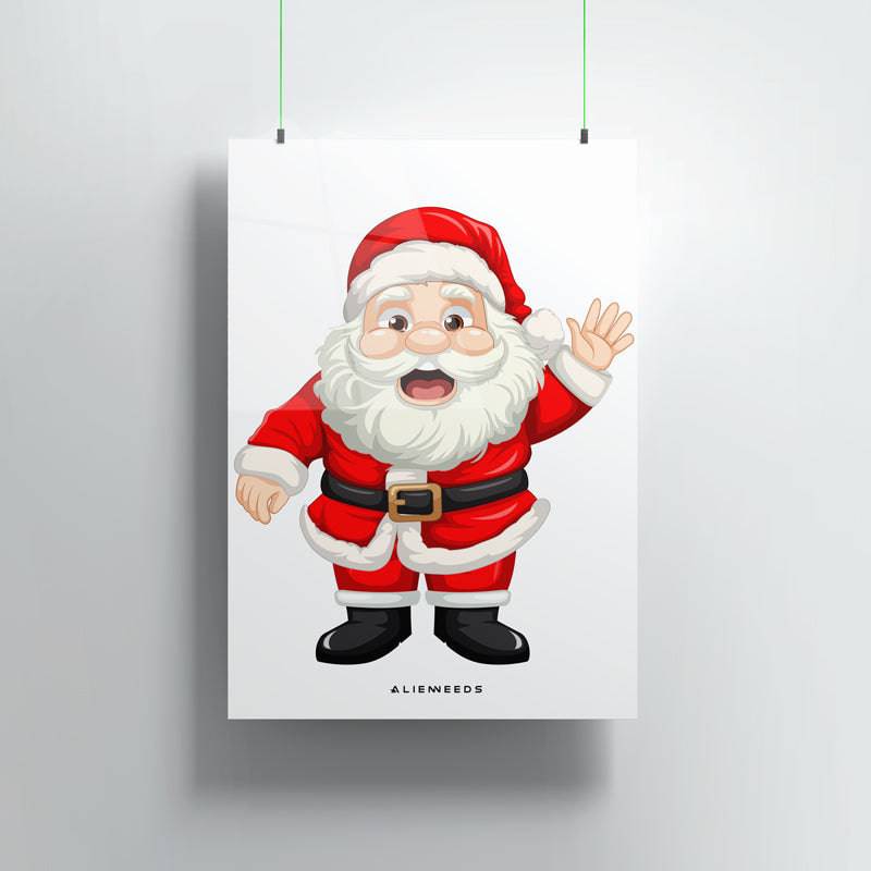Santa Premium Metal Poster Wall Art - Alienneeds.in